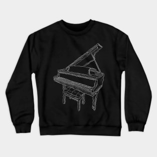 Black and white piano Crewneck Sweatshirt